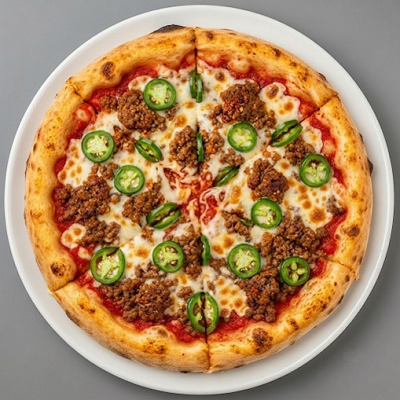 Beef Volcano Pizza 