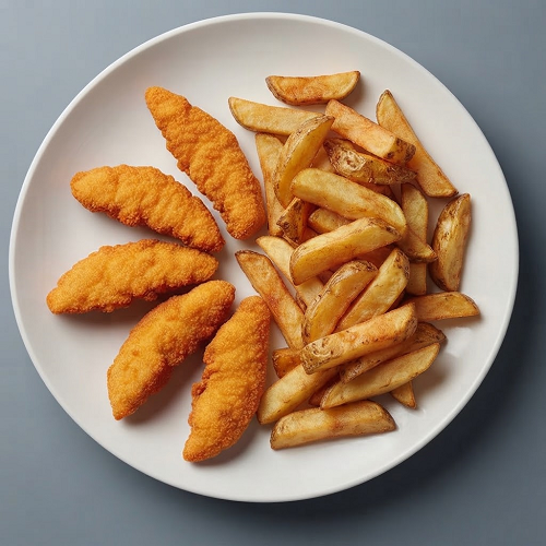 Kids Chicken Strips With Chips 